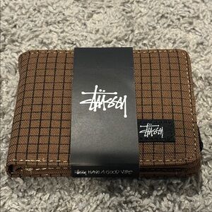 Stussy Brown Plaid Wallet